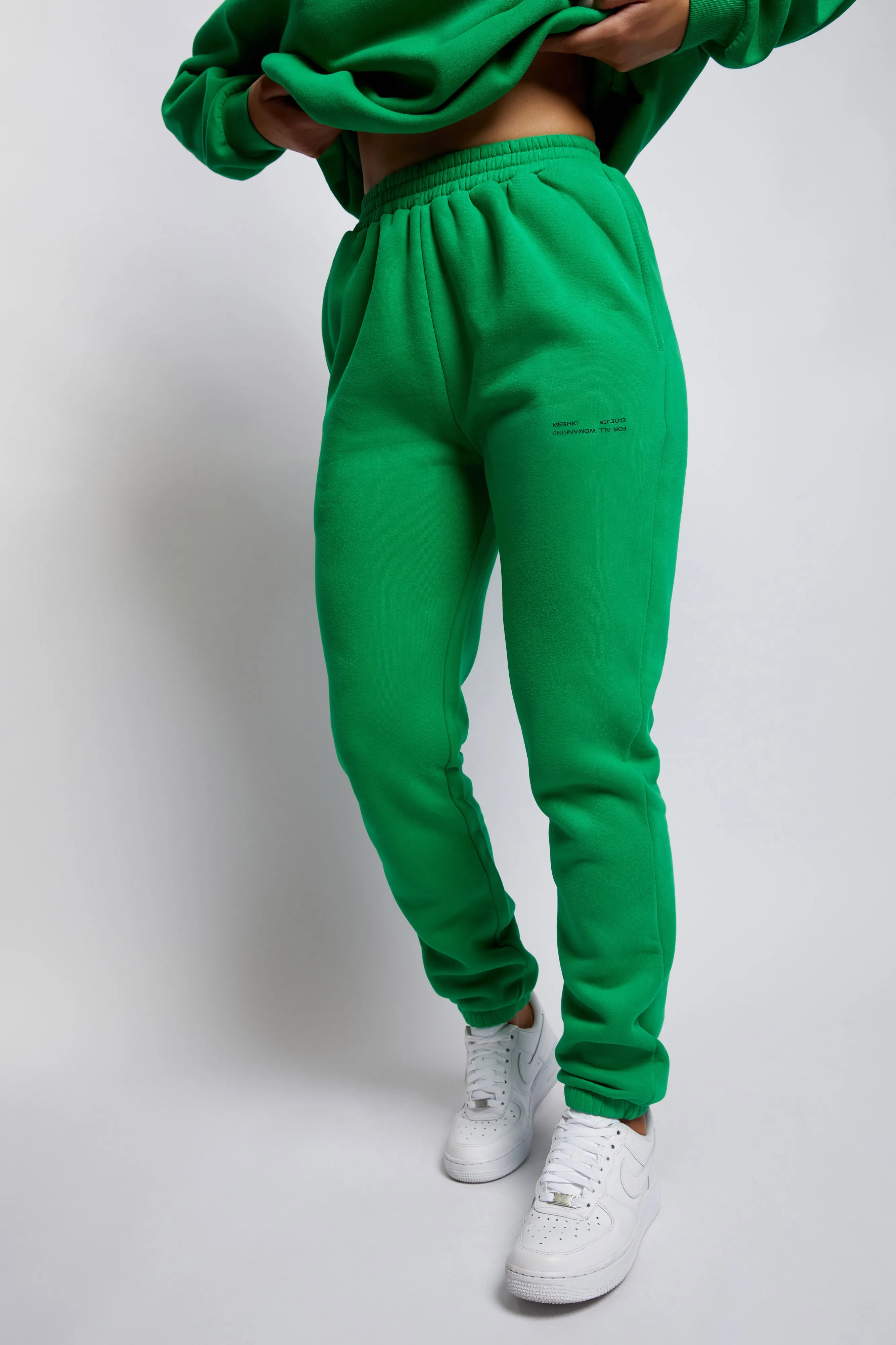 Camille Oversized Fleeceback Jogger - Bright Green sold by Meshki product image thumbnail 5