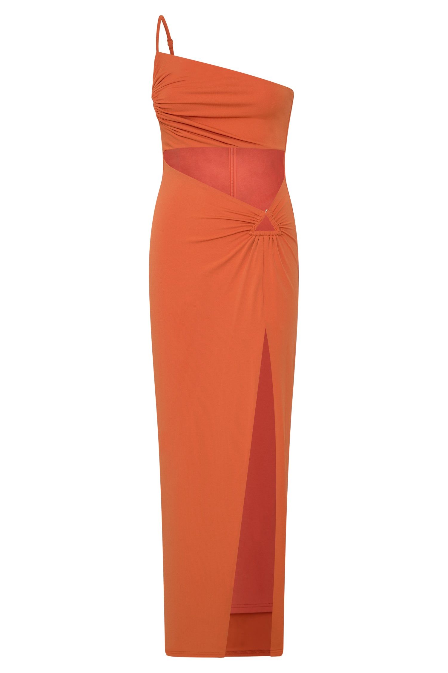 Sami Cut Out Midi Dress With Hardware - Burnt Orange sold by Meshki product image thumbnail 8