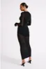 Kate Mesh And Nylon Maxi Dress - Black sold by Meshki
