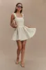 Jennifer Boucle Mini Dress - Ivory sold by Meshki