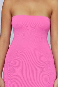 Cassidy Strapless Midi Dress - Bubblegum Pink sold by Meshki