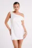 Yvette Off Shoulder Mini Dress - White sold by Meshki
