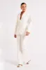 Loretta Fit & Flare Tailored Pant - Ivory sold by Meshki