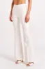 Loretta Fit & Flare Tailored Pant - Ivory sold by Meshki