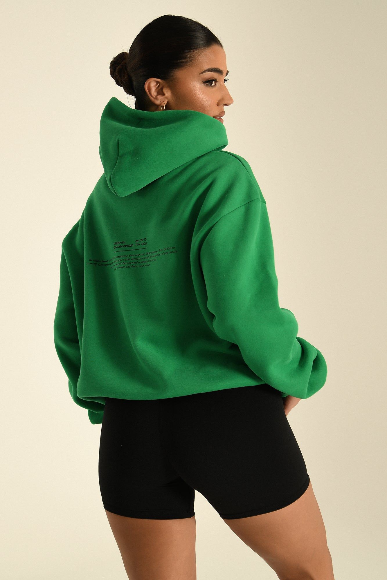 Bree Oversized Fleeceback Hoodie - Bright Green sold by Meshki