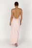 Jade Cowl Neck Backless Maxi Dress - Apricot sold by Meshki