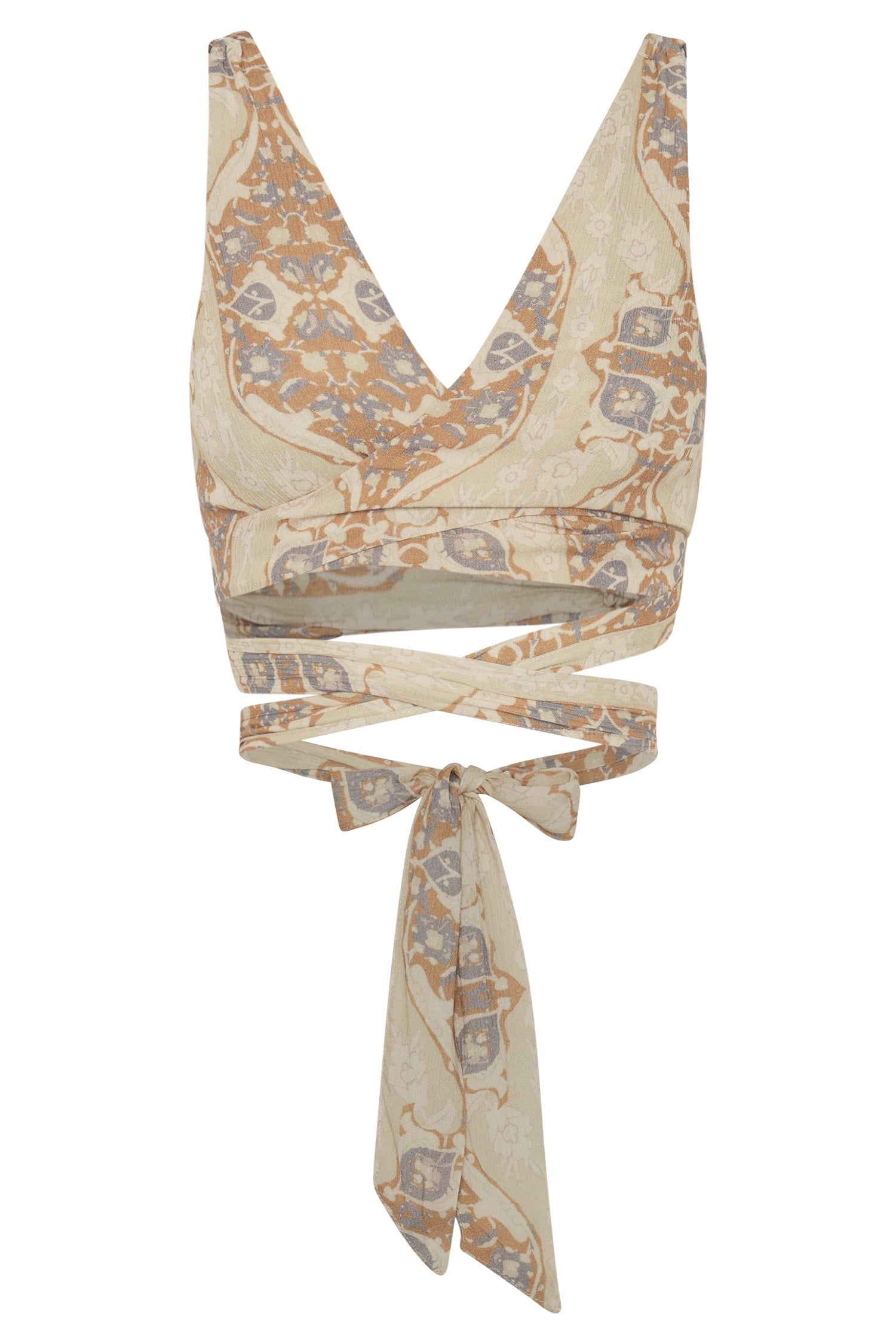 Ramona Functional Wrap Crop Top - Persian Print sold by Meshki product image thumbnail 10