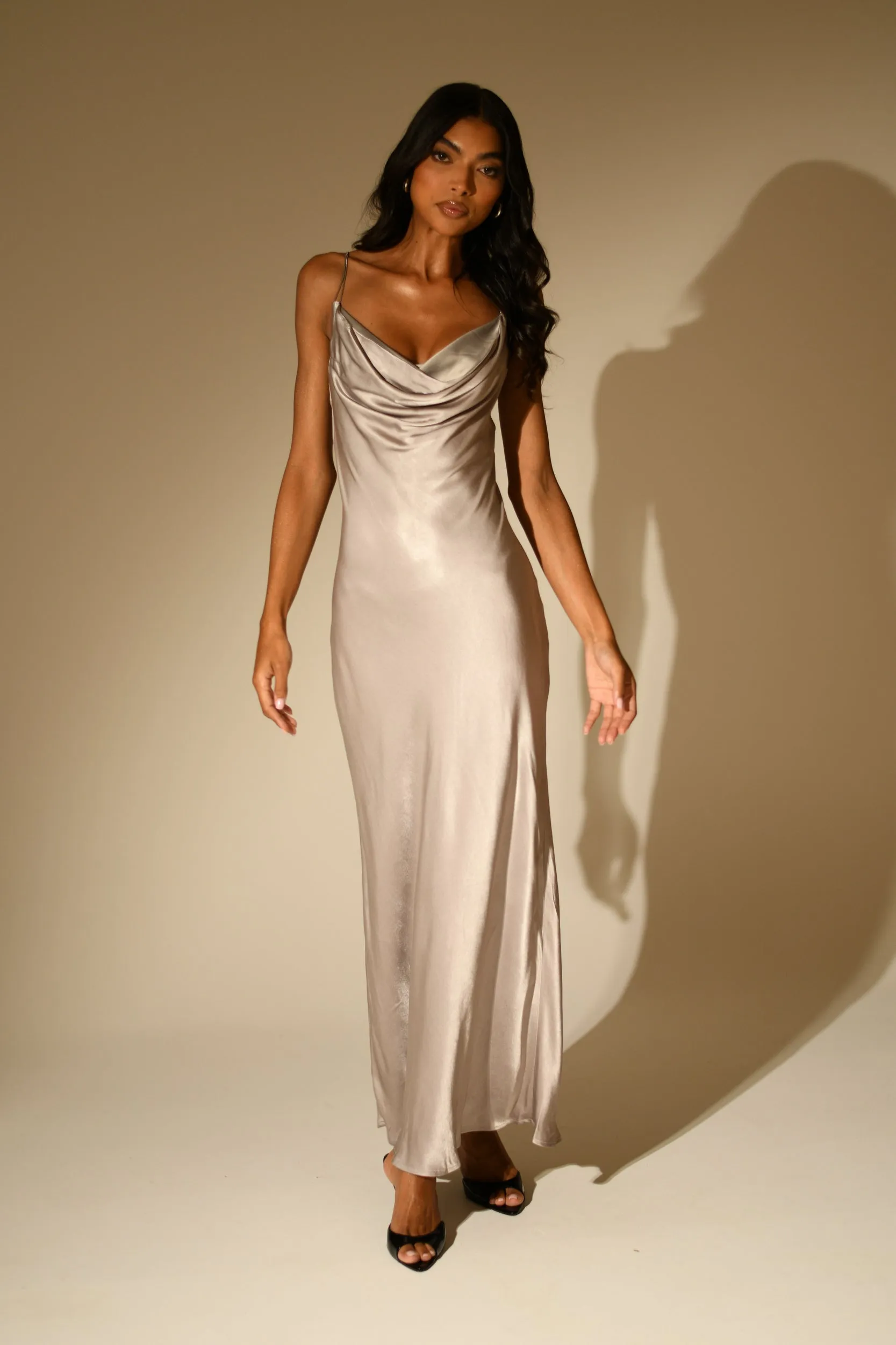 Kalani Chain Maxi Dress - Silver | Parallel