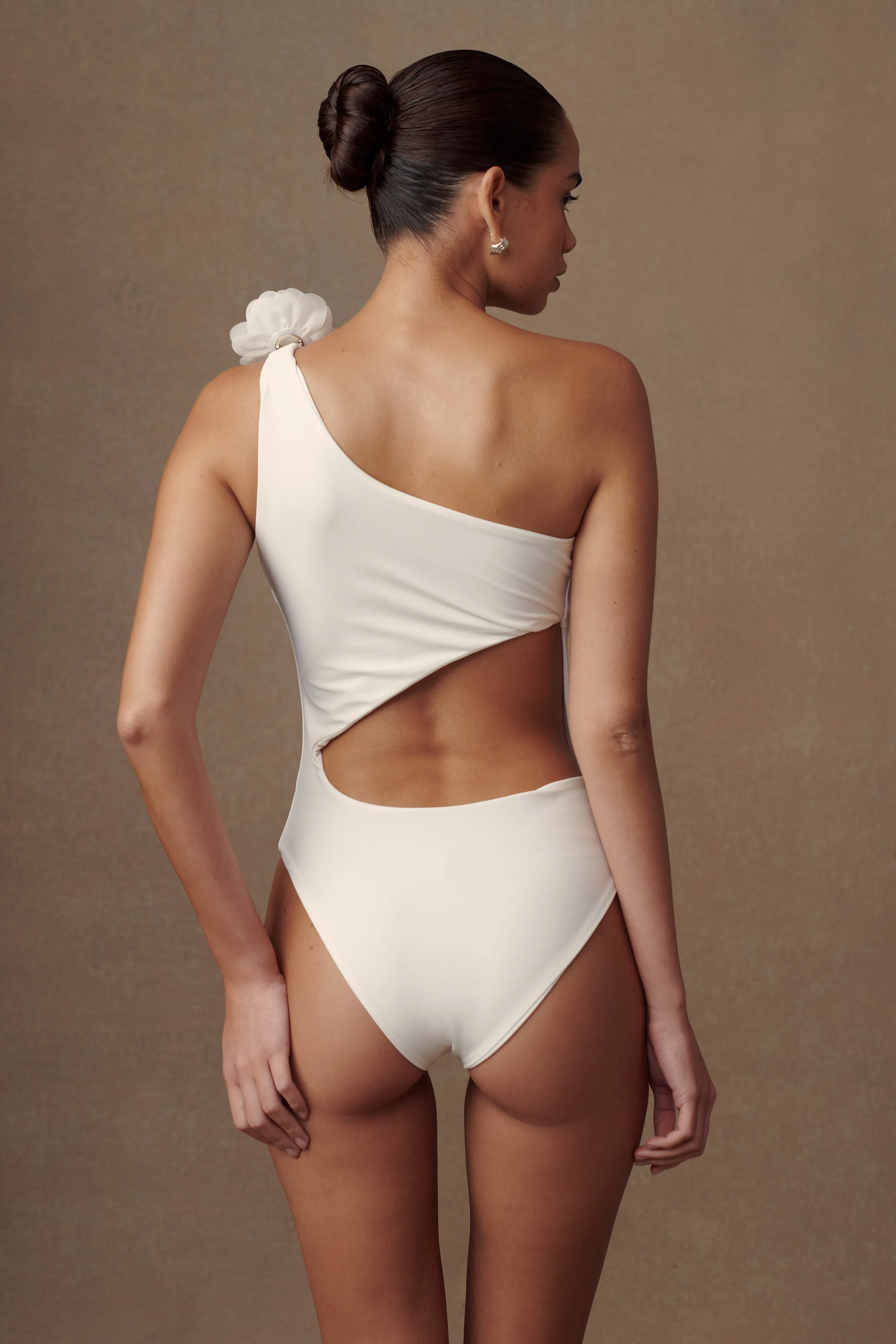 Taryn Rose One Piece With Cutout - White sold by Meshki product image thumbnail 3
