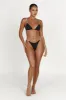 Tatum Diamante Waist Recycled Bikini Bottom - Black sold by Meshki
