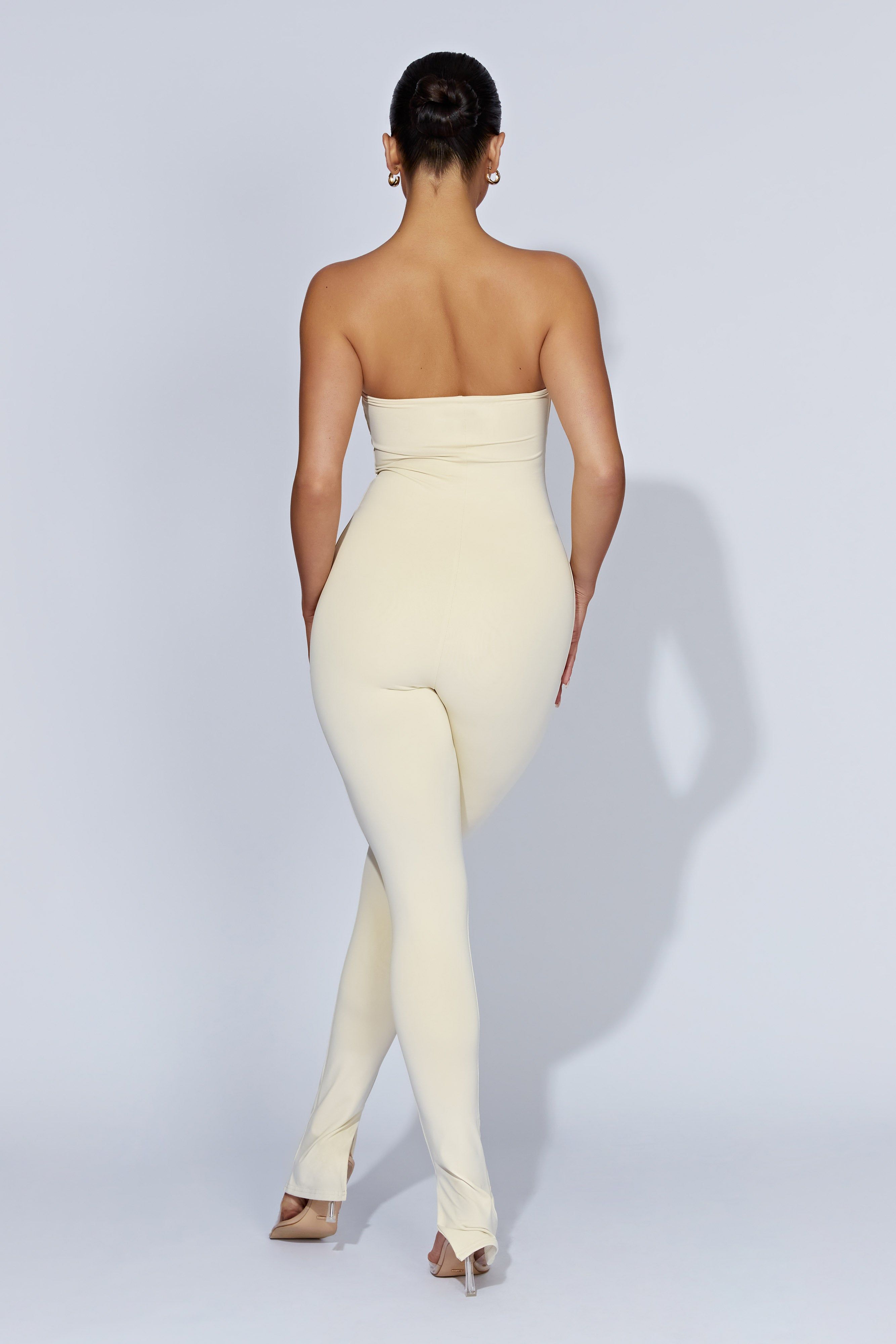 Peggy Strapless Jumpsuit - Cream sold by Meshki product image thumbnail 5