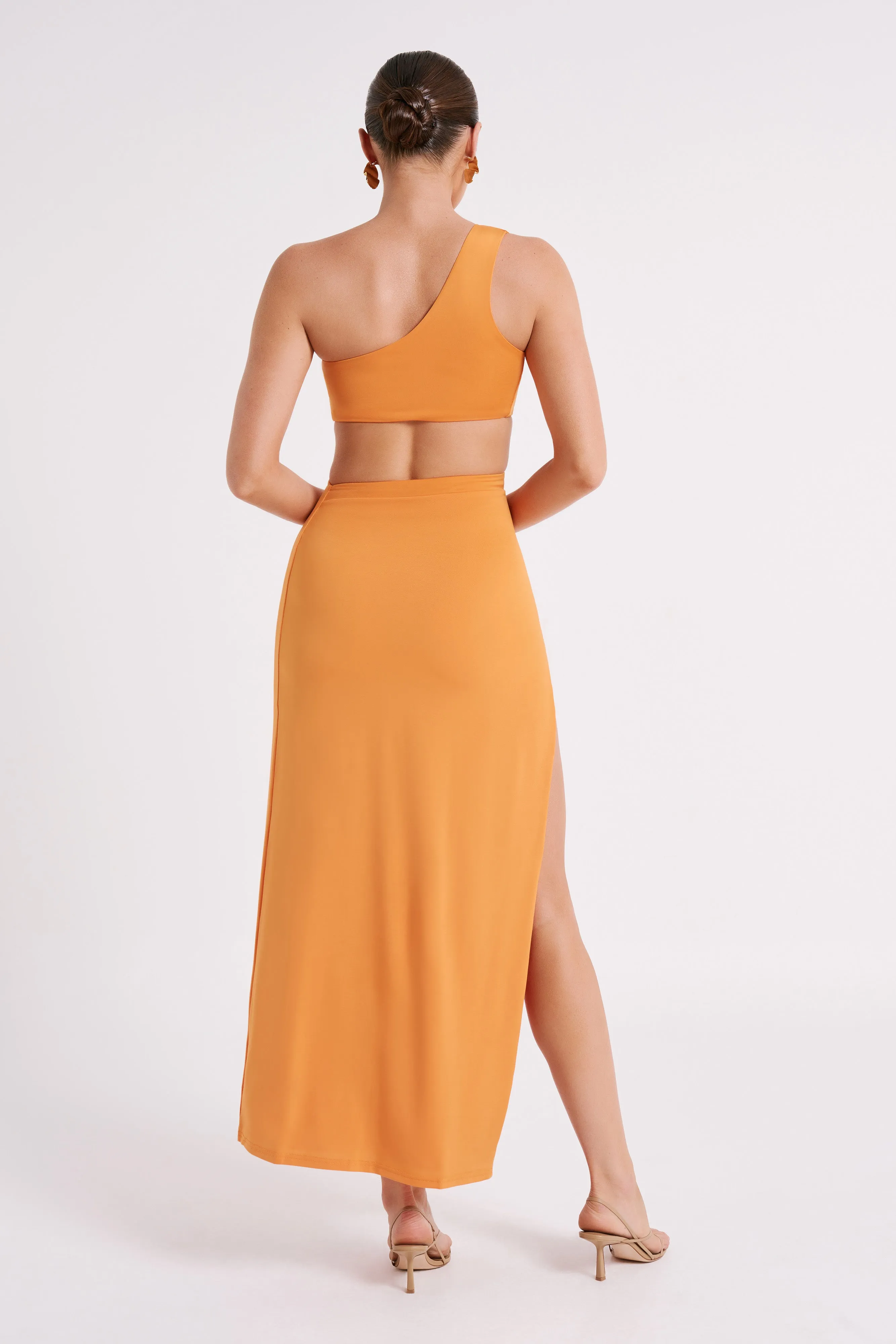 Solana One Shoulder Maxi Dress - Orange sold by Meshki product image thumbnail 3