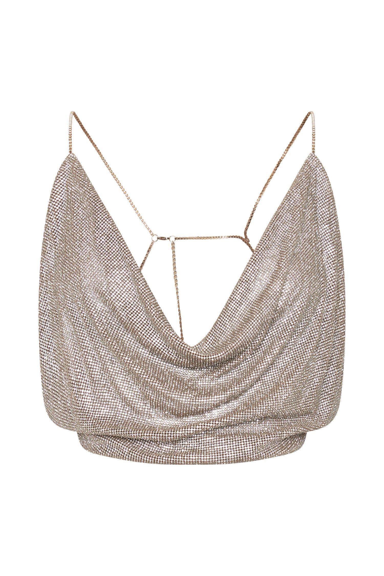 Shanice Glomesh Drape Top - Gold sold by Meshki product image thumbnail 5