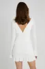 Leanne Jersey Gathered Mini Dress - White sold by Meshki