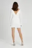 Leanne Jersey Gathered Mini Dress - White sold by Meshki