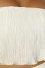 Brigid Plisse Bandeau Top - Ivory sold by Meshki