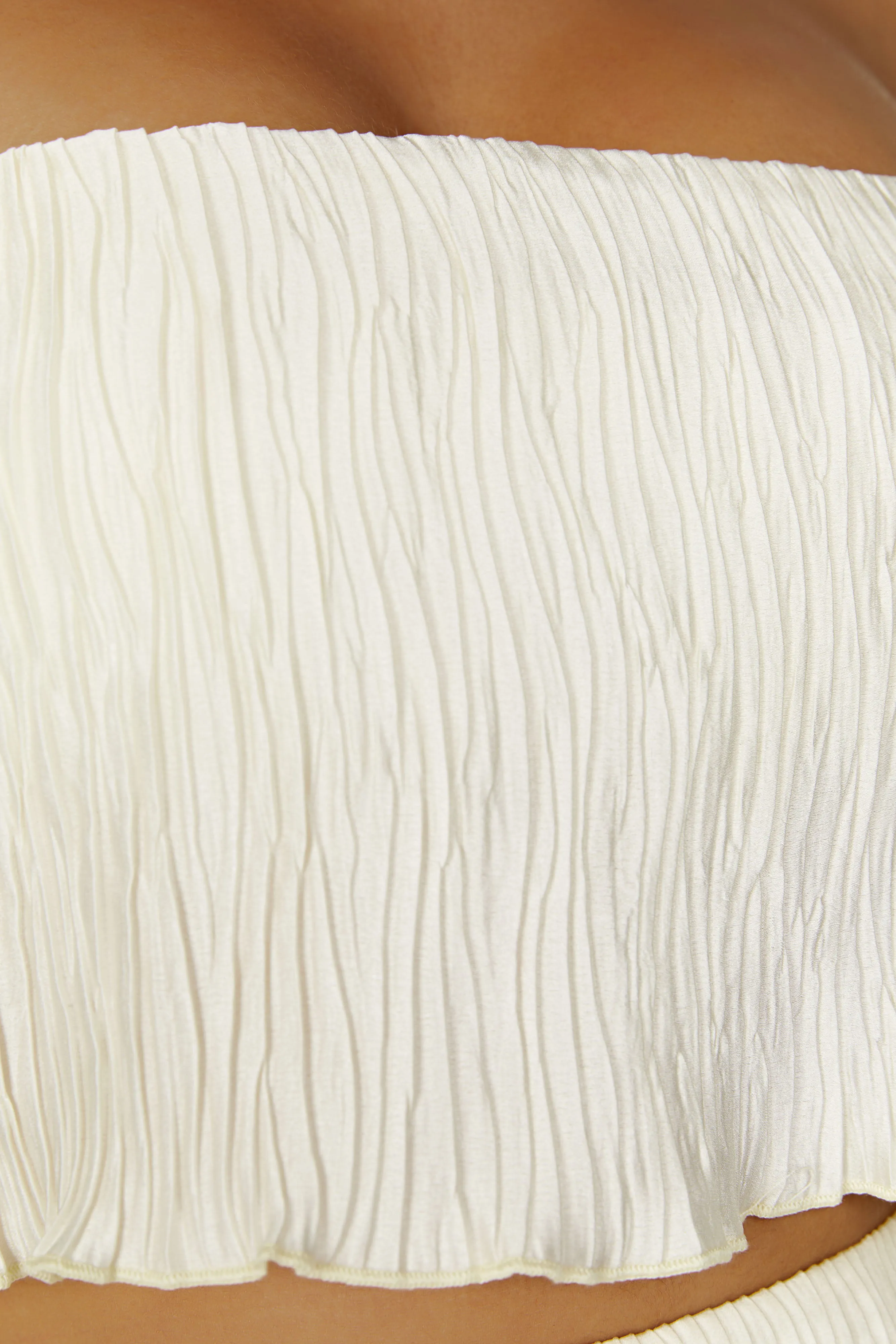 Brigid Plisse Bandeau Top - Ivory sold by Meshki product image thumbnail 2