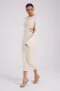 Elodie Knit Midi Dress - Cream sold by Meshki