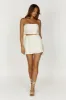 Brigid Plisse Bandeau Top - Ivory sold by Meshki