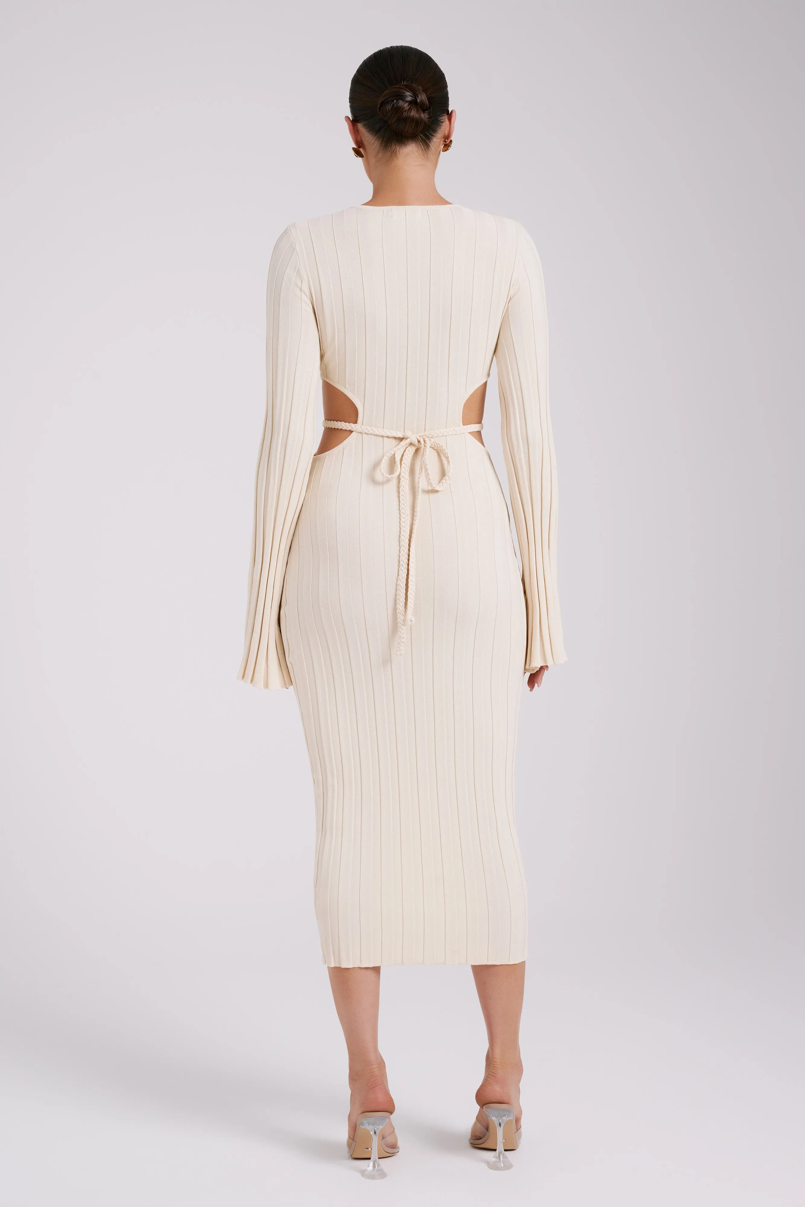 Elodie Knit Midi Dress - Cream sold by Meshki product image thumbnail 2