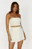 Brigid Plisse Bandeau Top - Ivory sold by Meshki