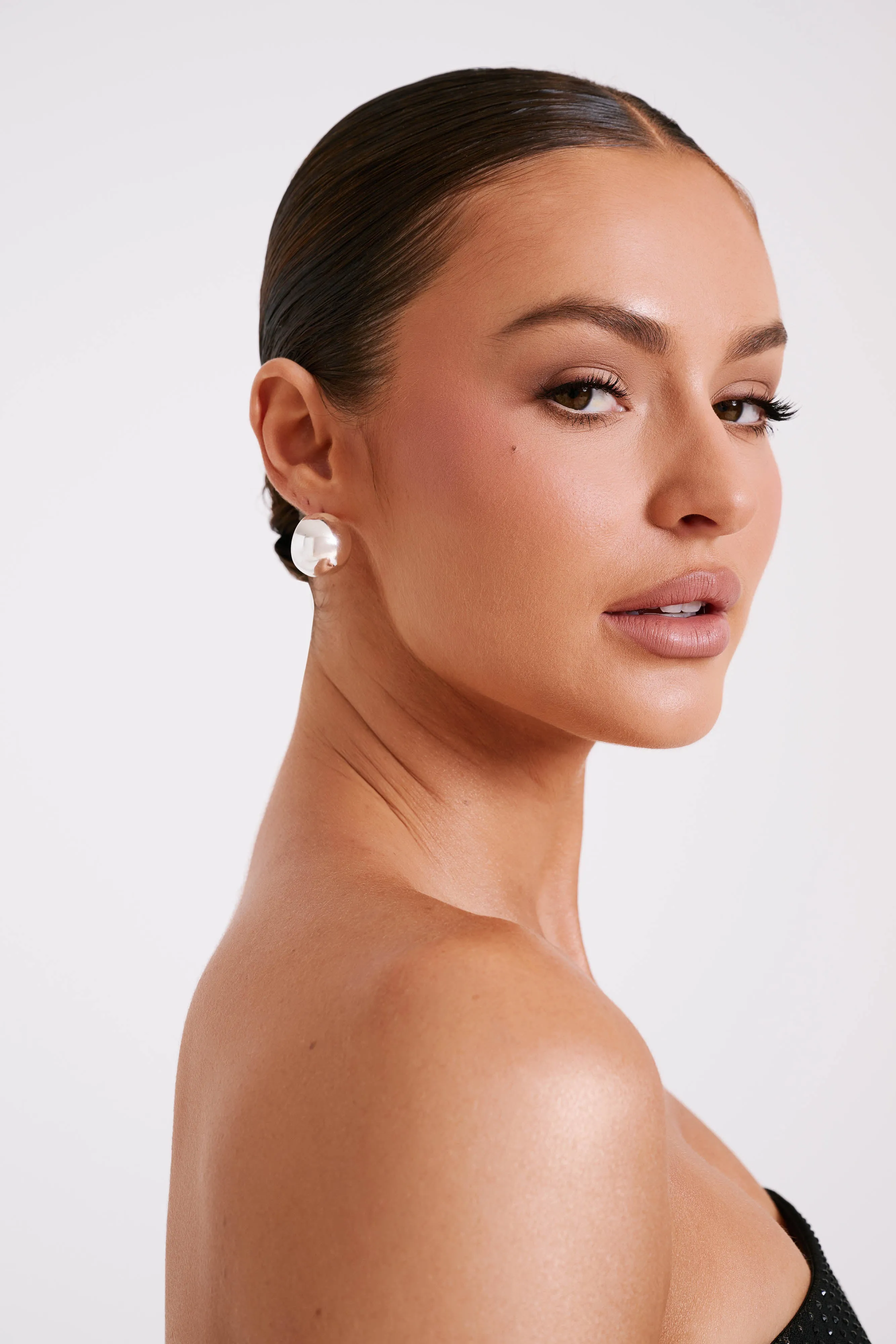 Katia Hoop Earrings - Silver sold by Meshki product image thumbnail 5