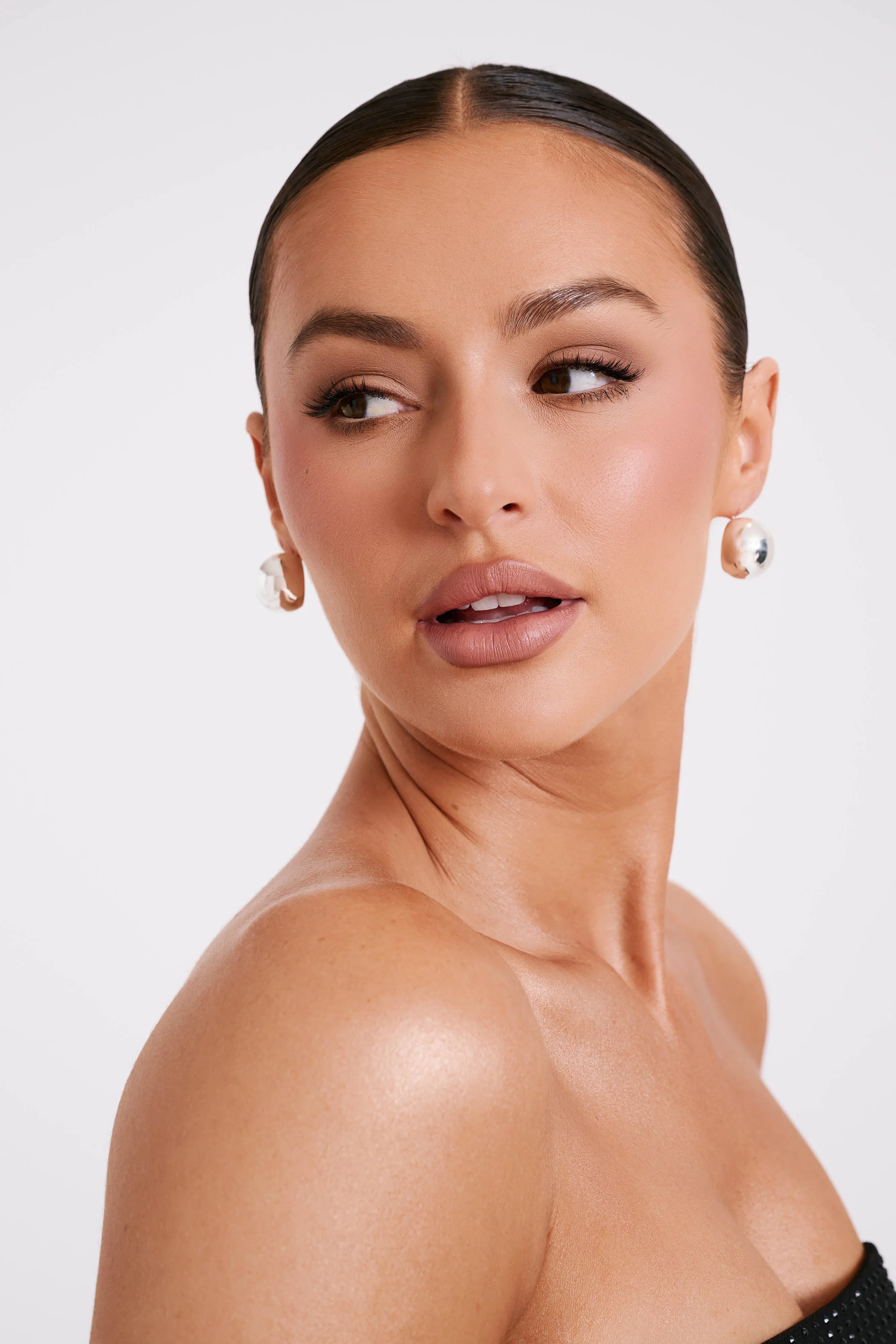 Katia Hoop Earrings - Silver sold by Meshki product image thumbnail 3