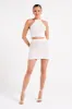 Sylvana Crochet Halter Top - White sold by Meshki