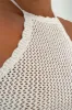 Sylvana Crochet Halter Top - White sold by Meshki