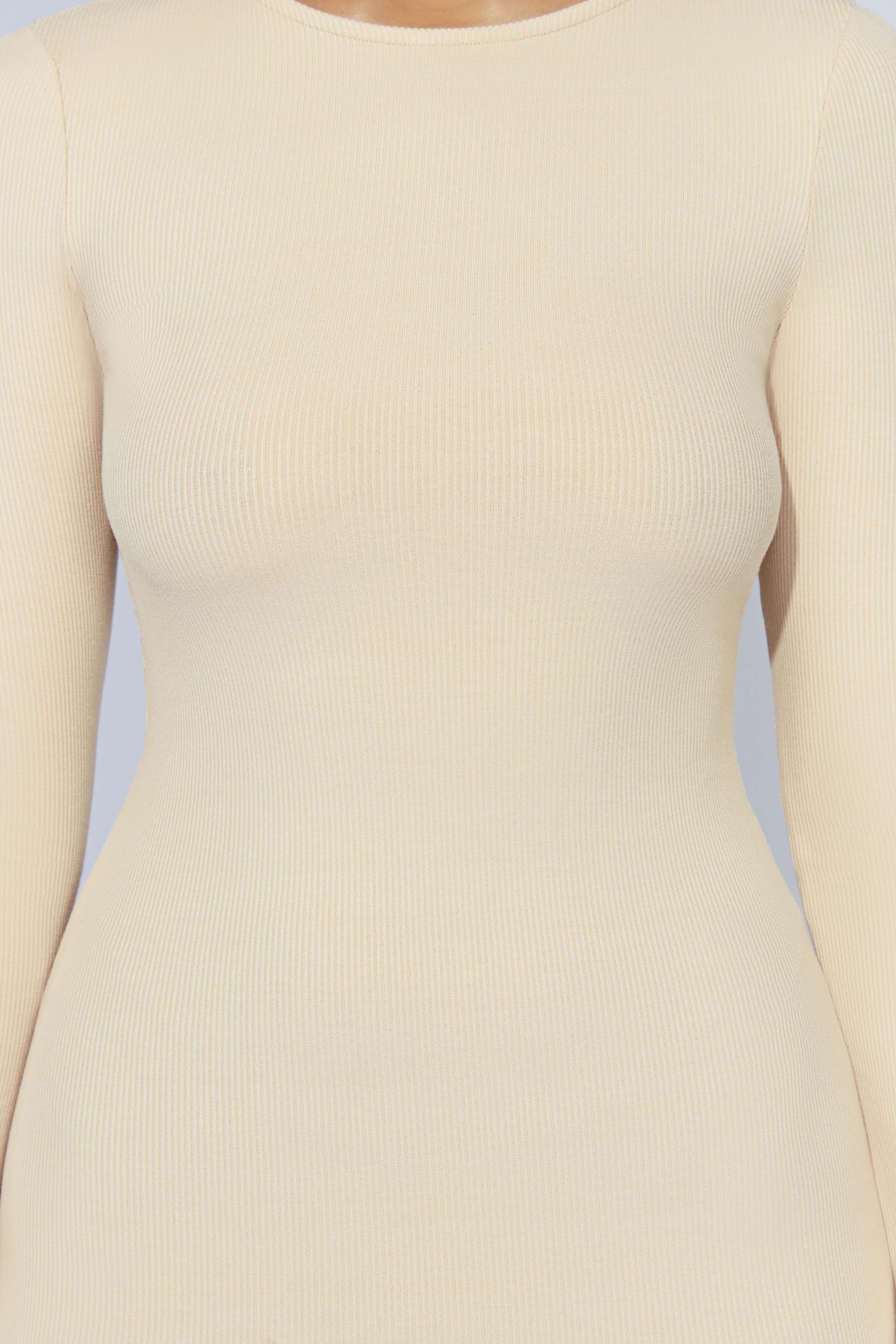 Bayley Flare Sleeve Mini Dress - Cream sold by Meshki product image thumbnail 3