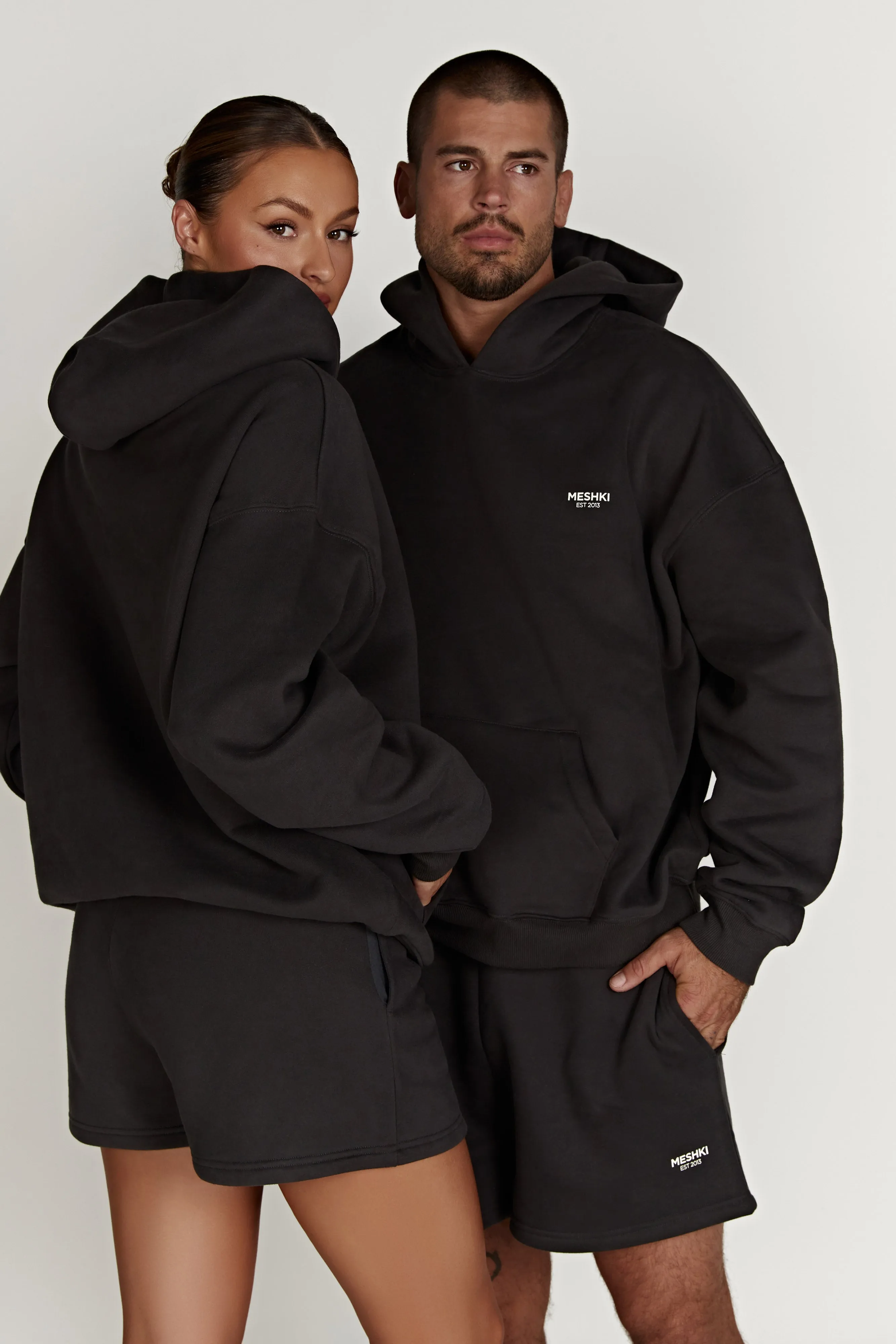 Bernie Oversized Unisex Hoodie - Dusk Black sold by Meshki product image thumbnail 2