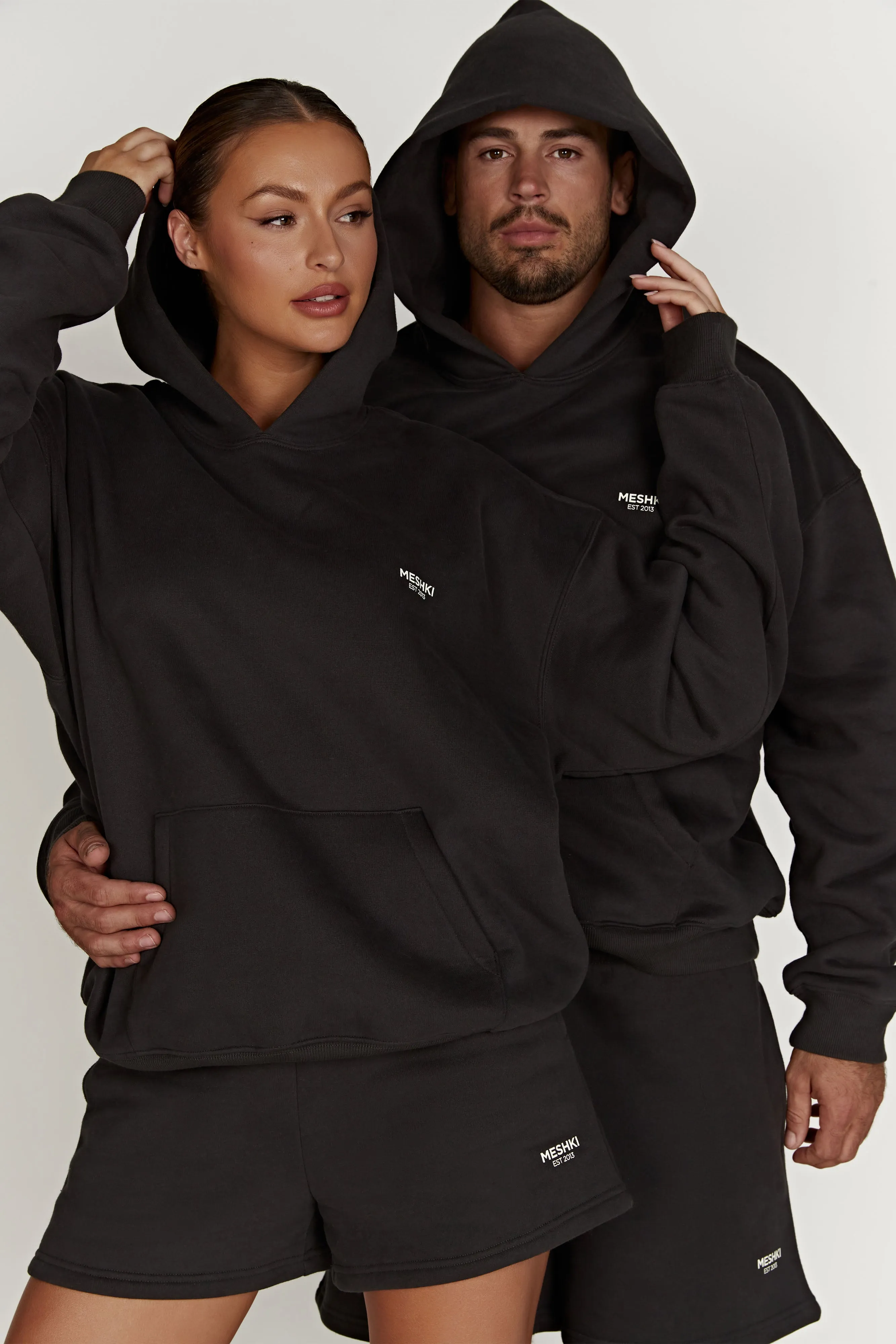 Bernie Oversized Unisex Hoodie - Dusk Black sold by Meshki