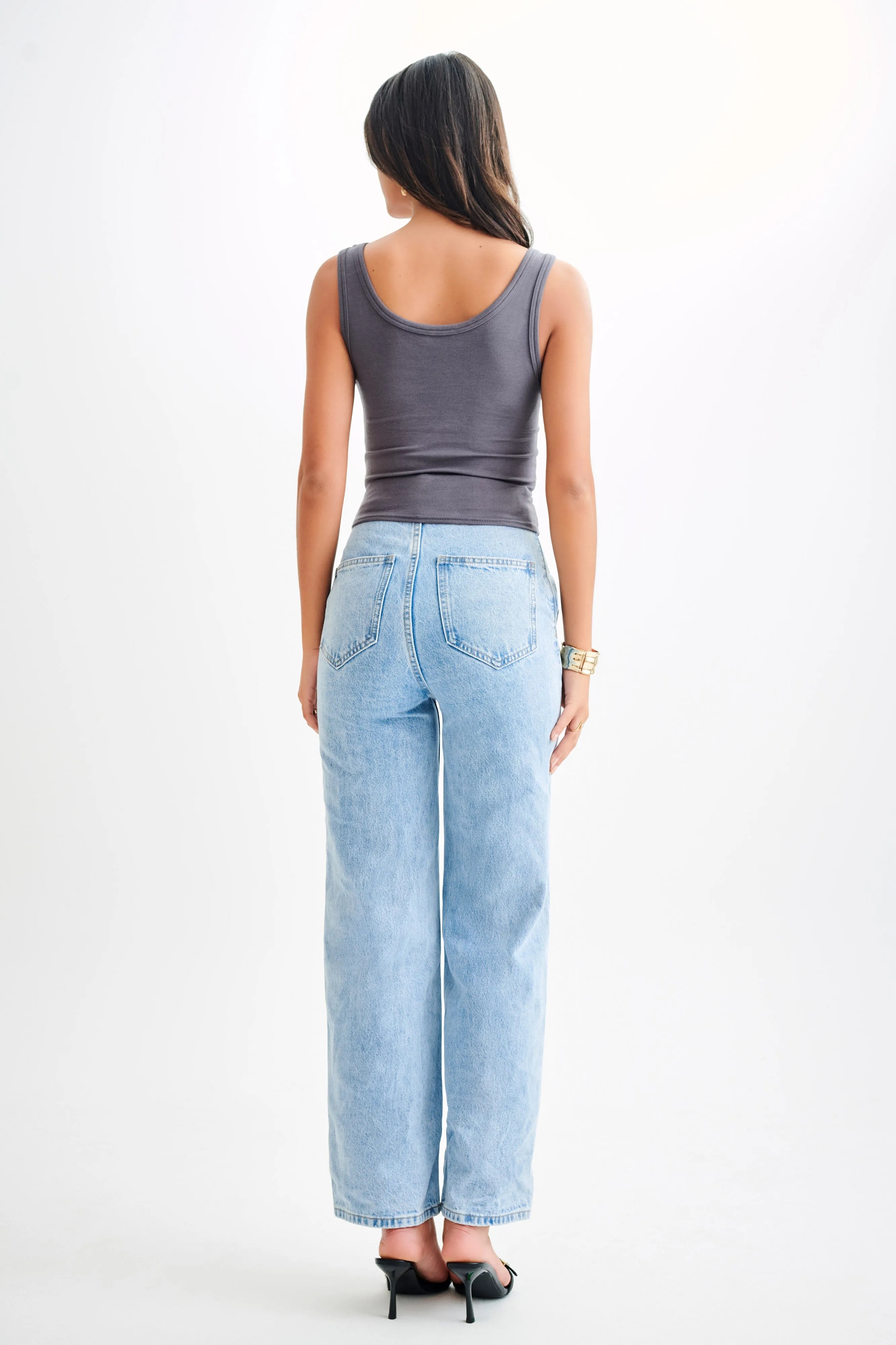 Chandler Modal Tank Top - Charcoal sold by Meshki product image thumbnail 5