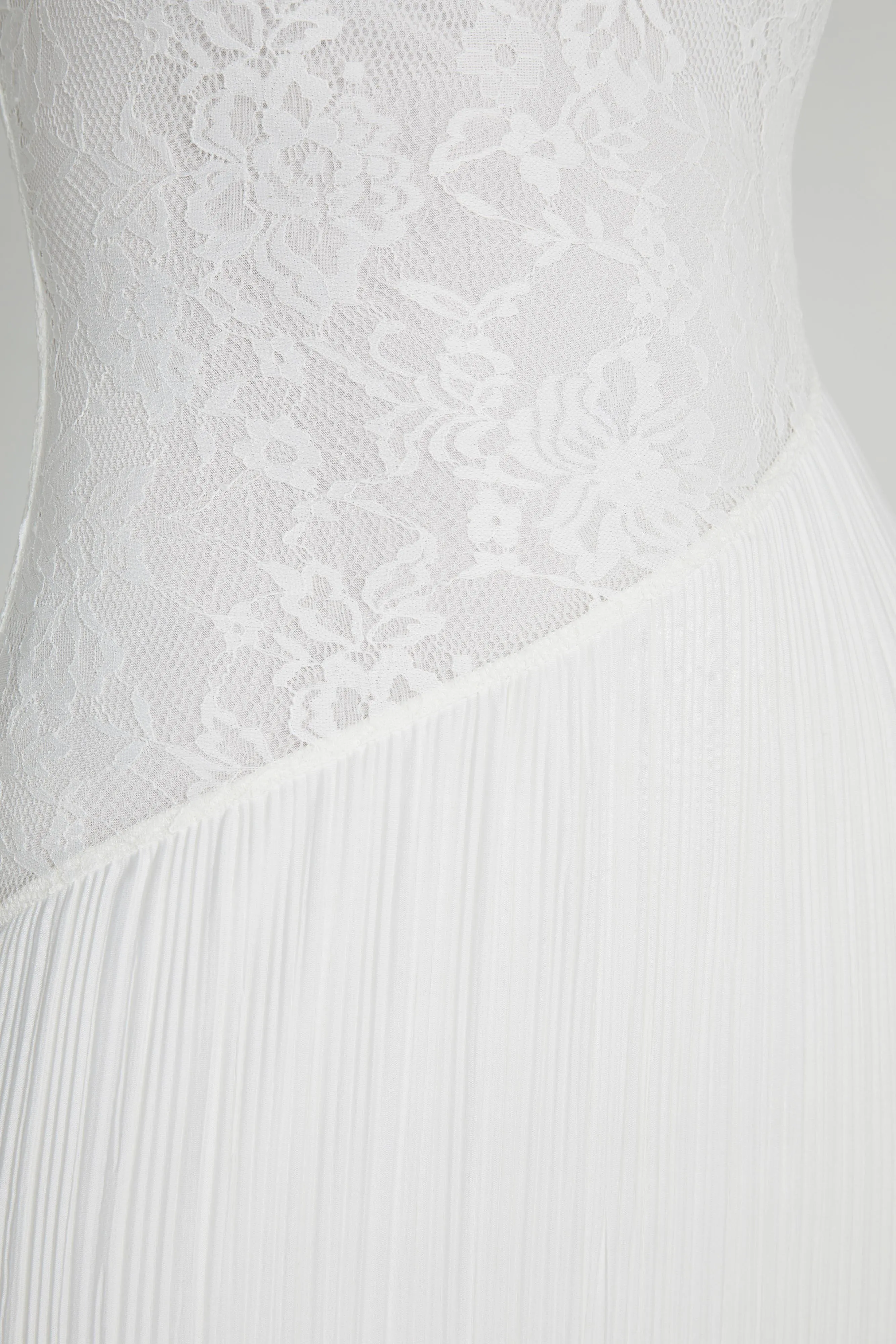 Skye Lace Plisse Strapless Midi Dress - White sold by Meshki product image thumbnail 2