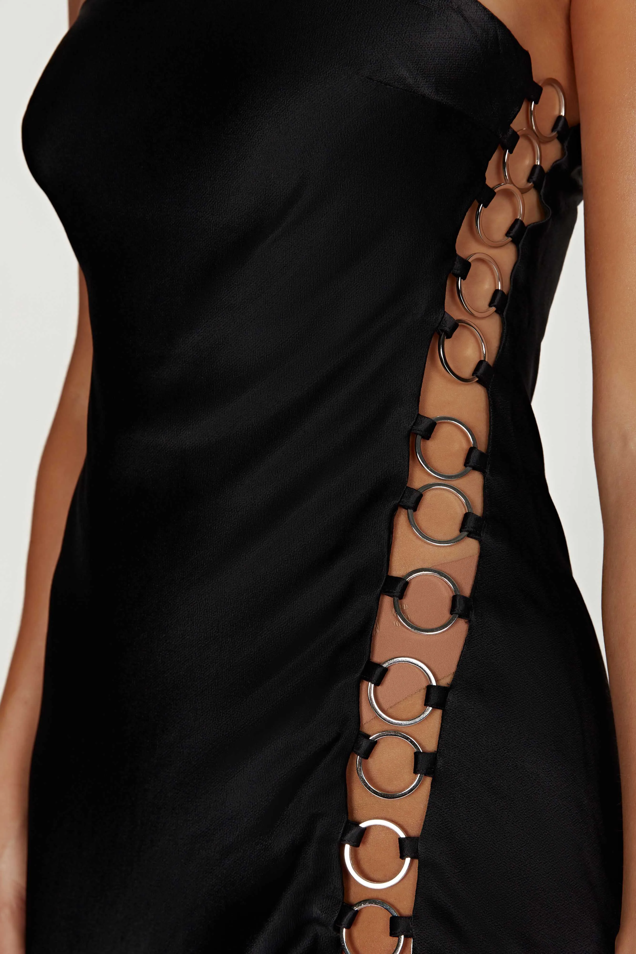 Maura Ring Mini Dress - Black sold by Meshki product image thumbnail 4