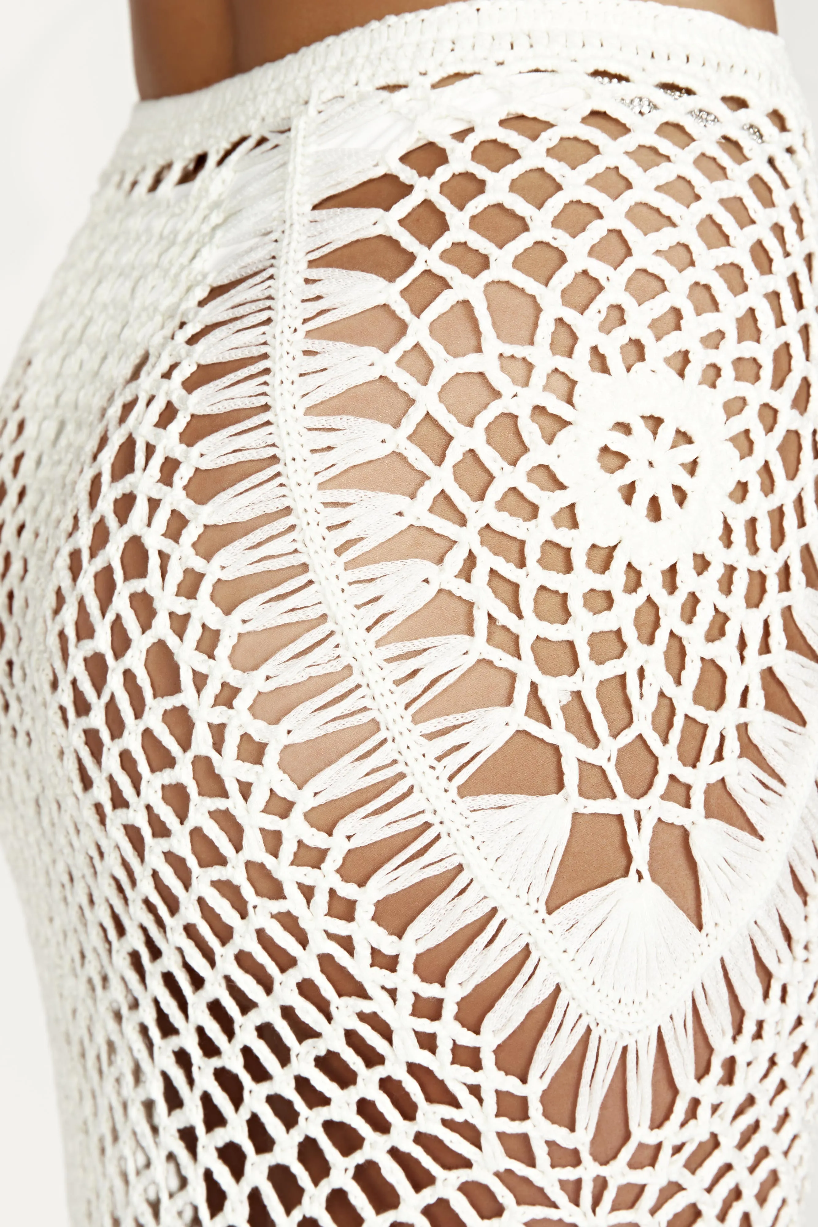 Bonnie Crochet Maxi Skirt - White sold by Meshki product image thumbnail 2