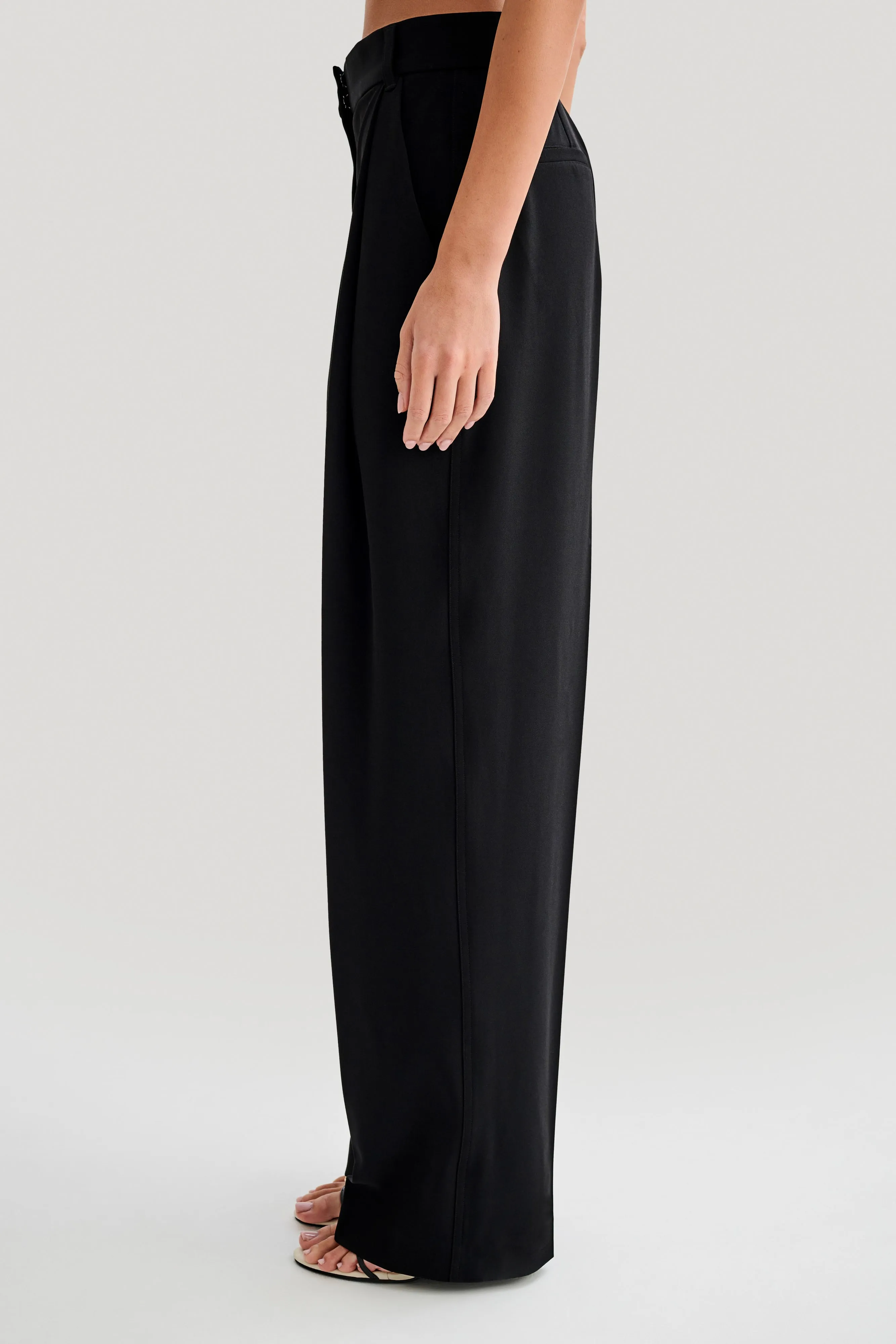 Amelie Suiting Straight Leg Pants - Black sold by Meshki product image thumbnail 5