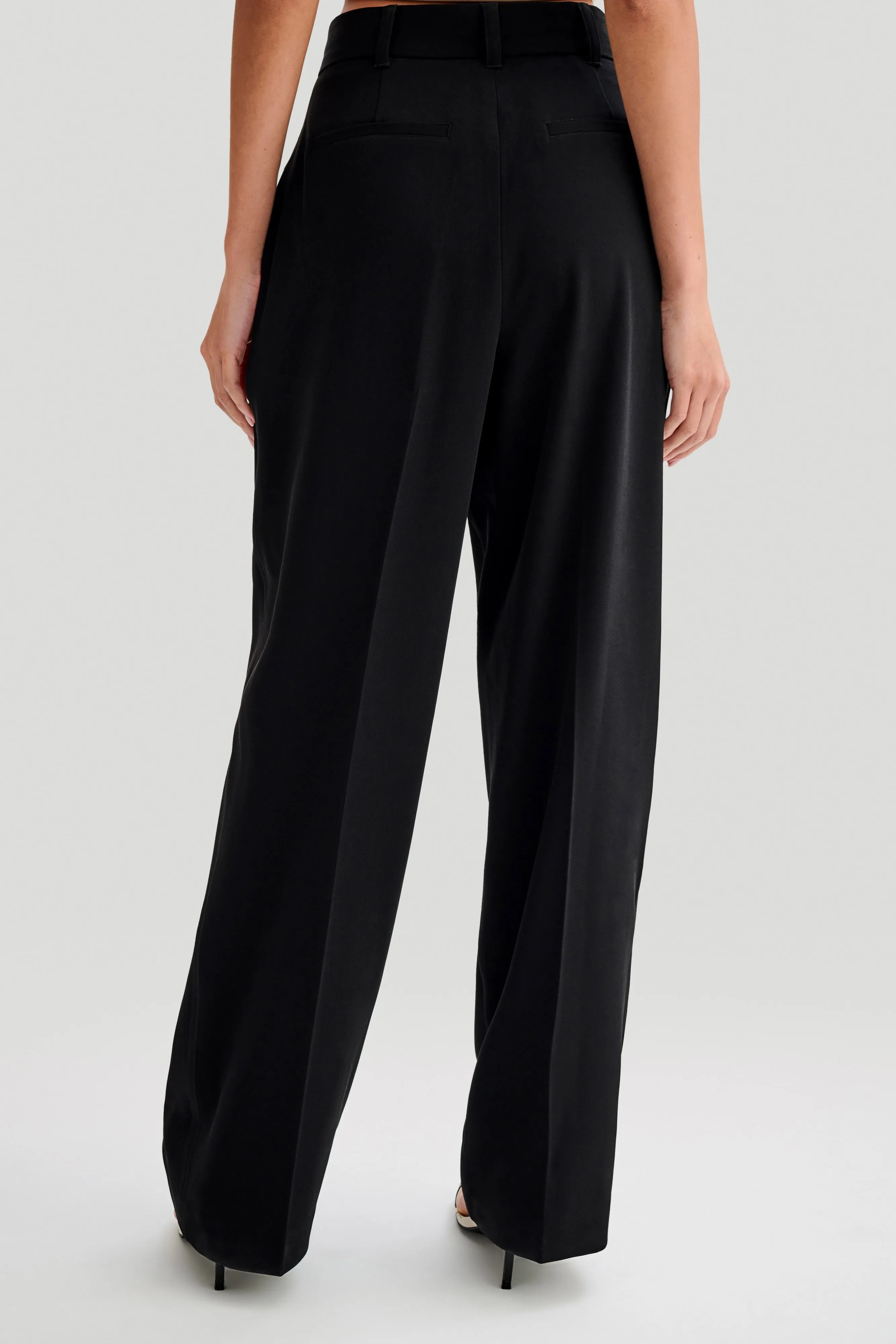 Amelie Suiting Straight Leg Pants - Black sold by Meshki product image thumbnail 3