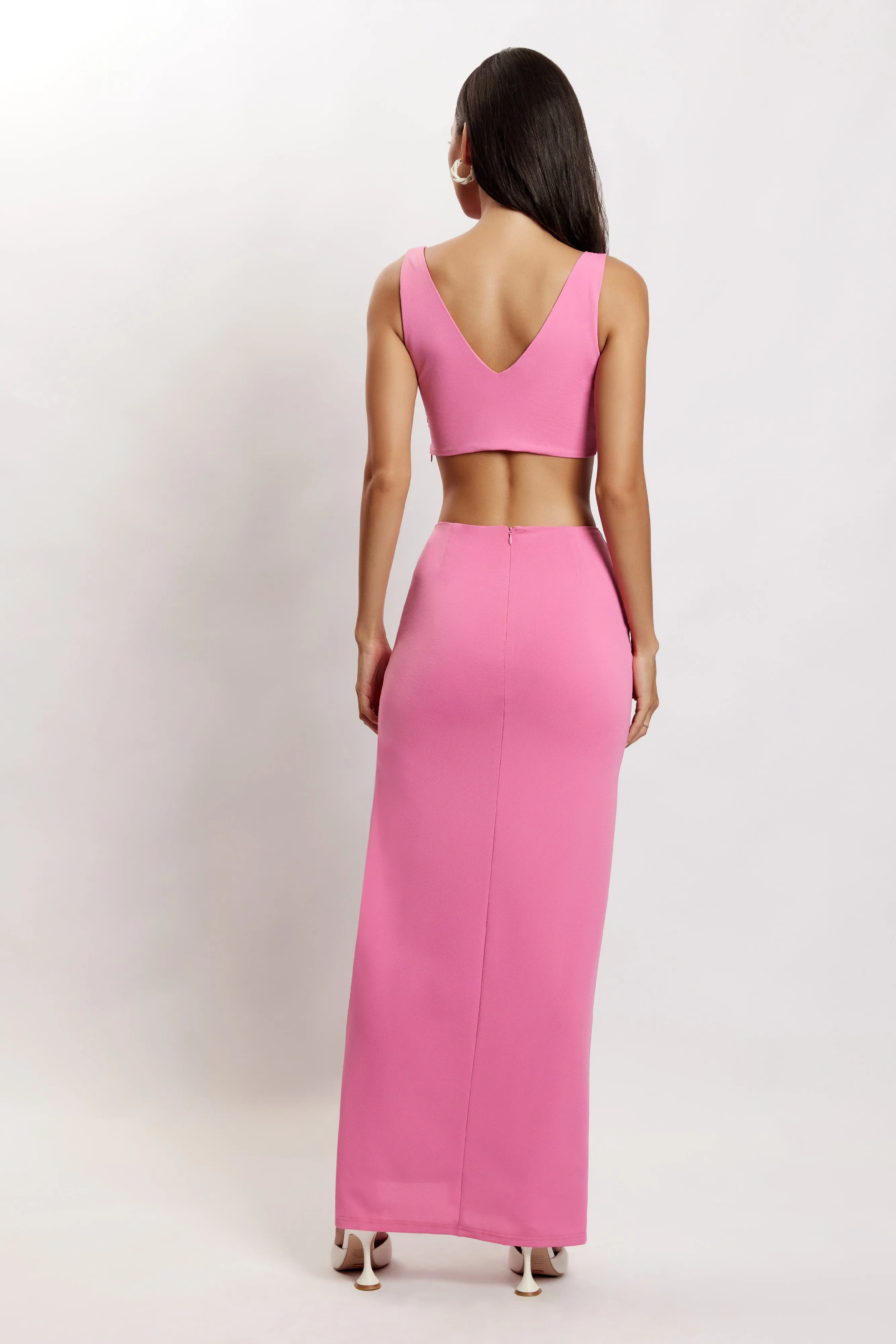 Jacqui Triangle Hardware Crop Top - Pink sold by Meshki product image thumbnail 3