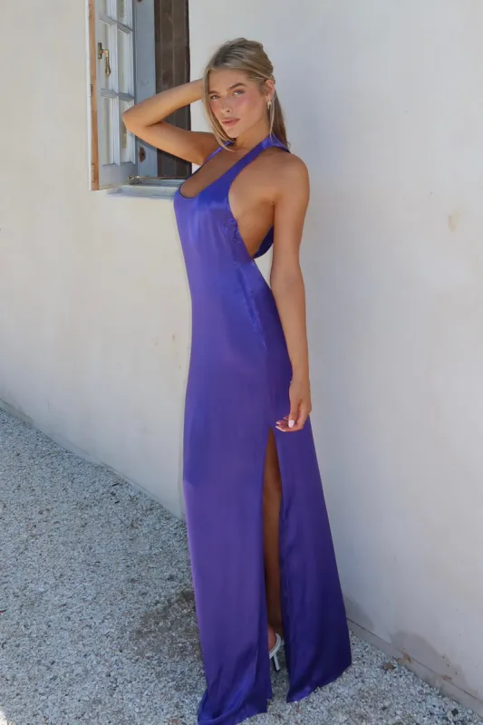 Jacquelyn Racerback Maxi Dress - Deep Purple sold by Meshki