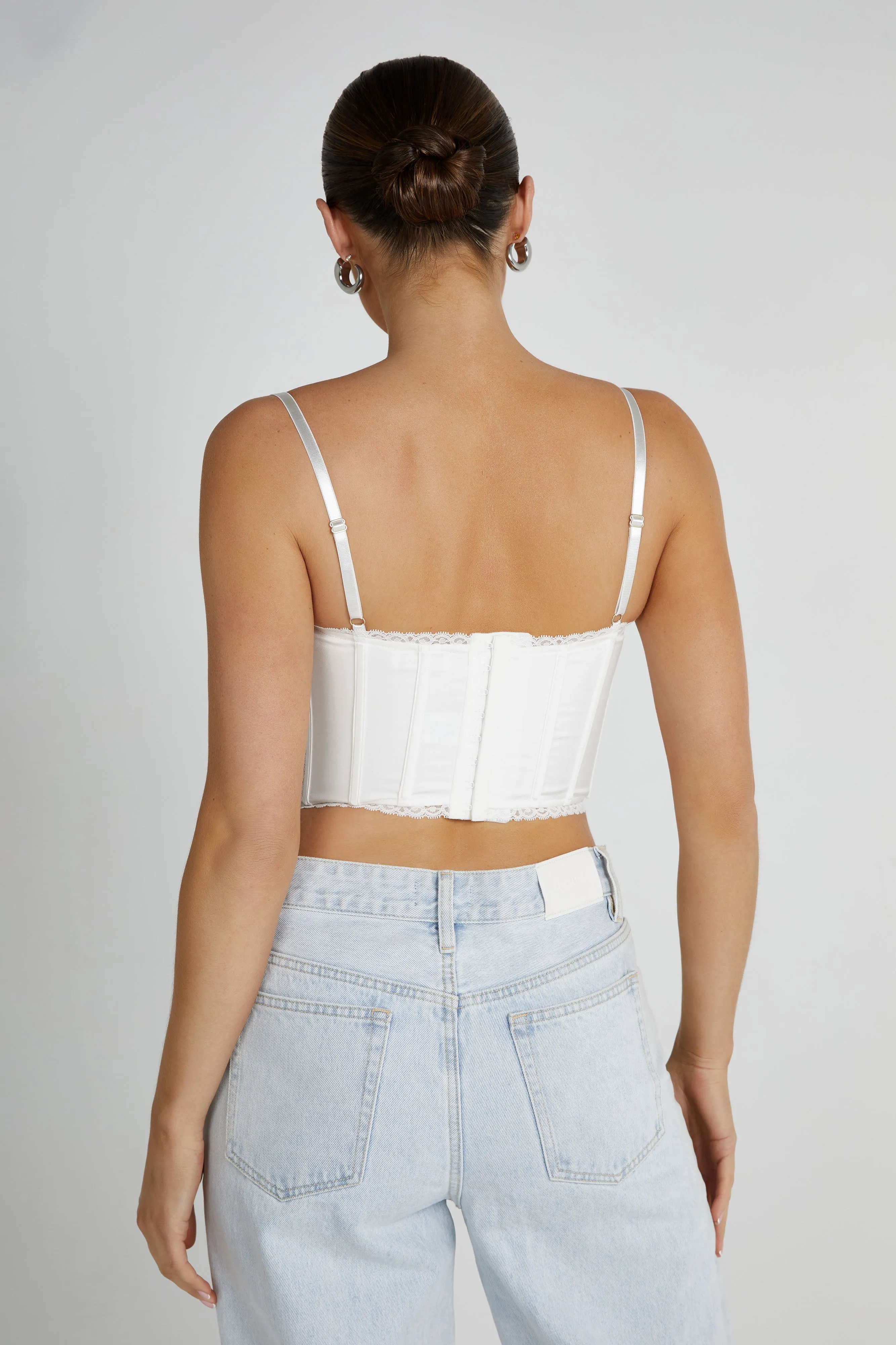 Sansa Lace Bustier - White sold by Meshki product image thumbnail 3