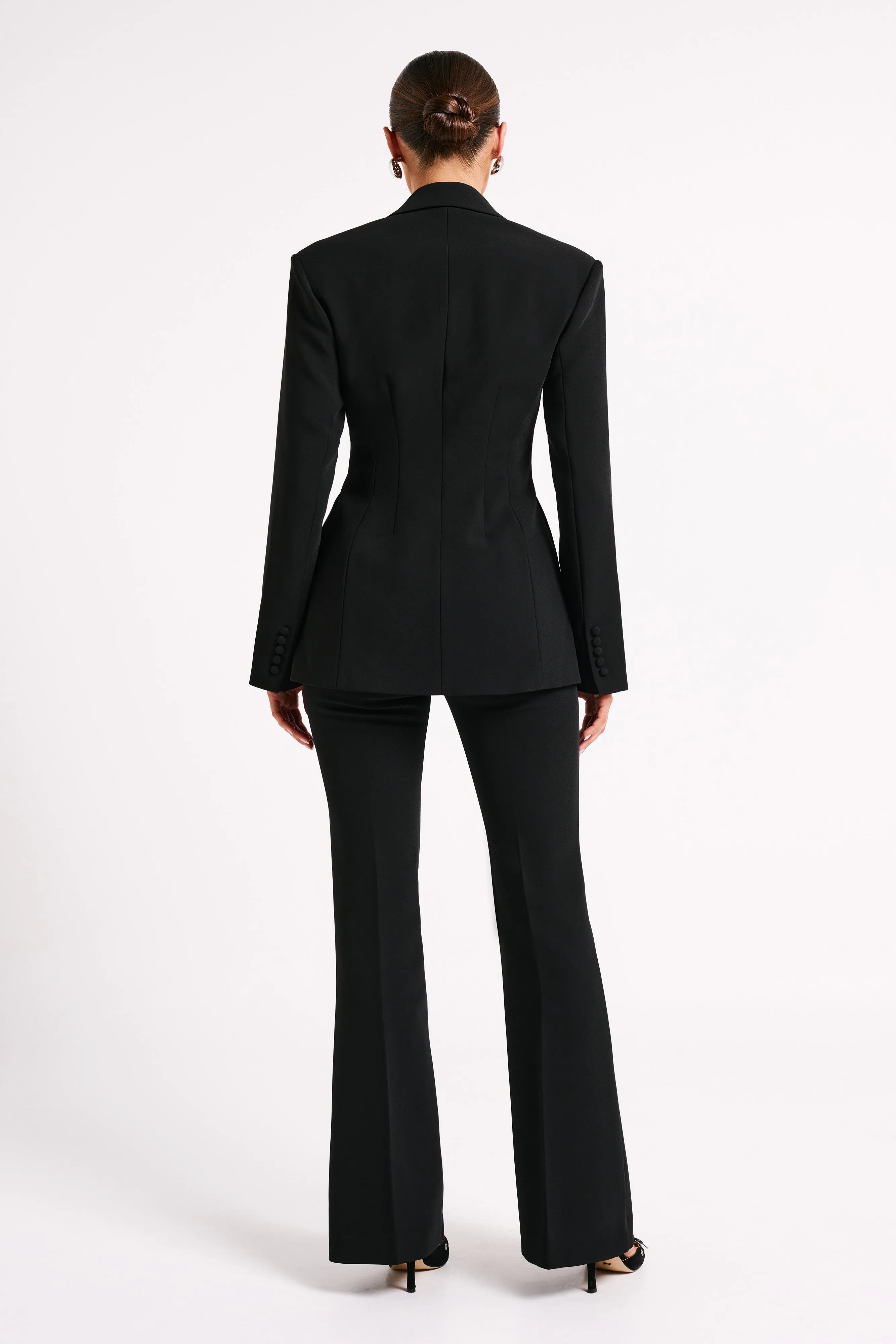 Greer Hourglass Suiting Blazer - Black sold by Meshki product image thumbnail 4