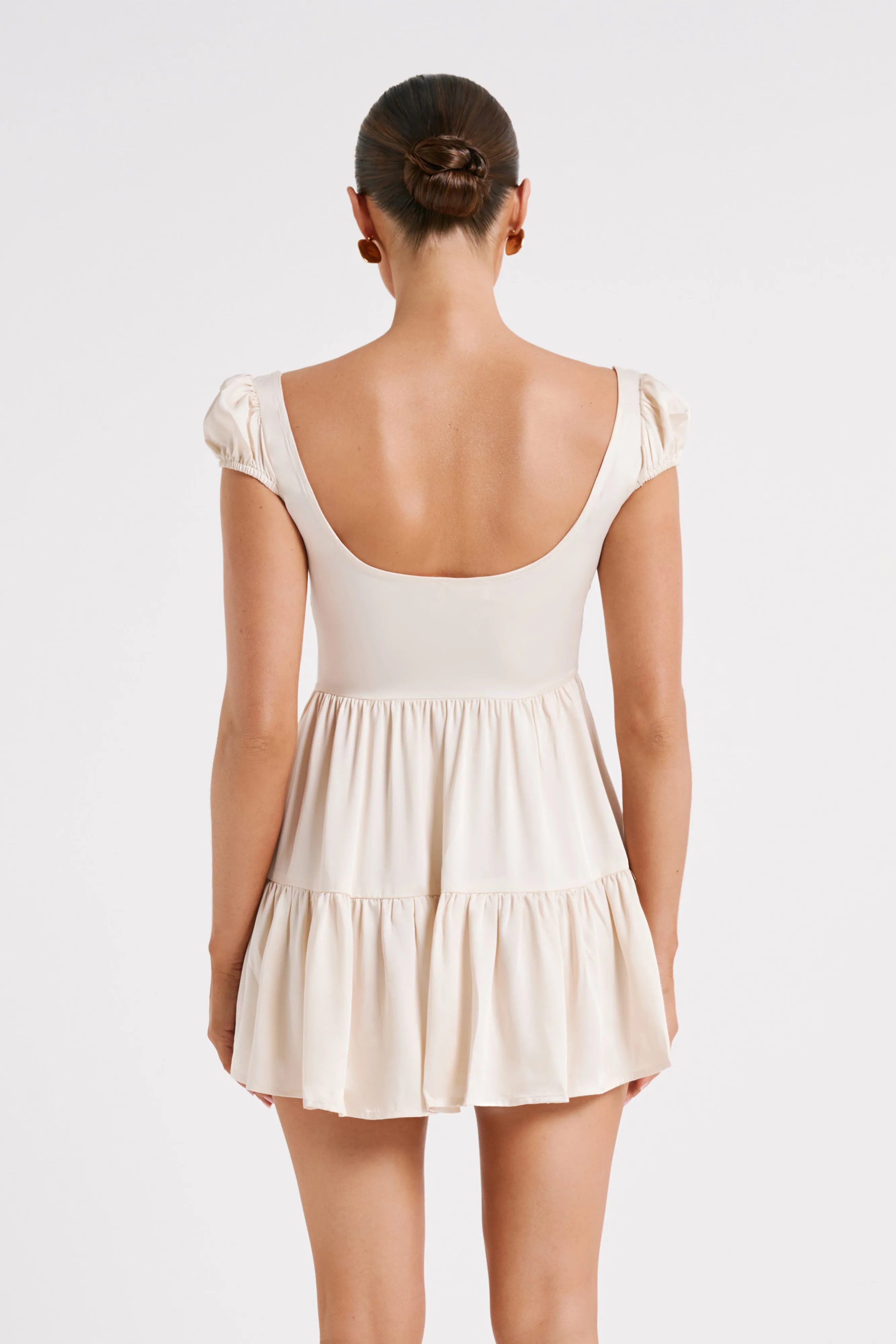 Havanna Satin Mini Dress - Sand sold by Meshki product image thumbnail 2