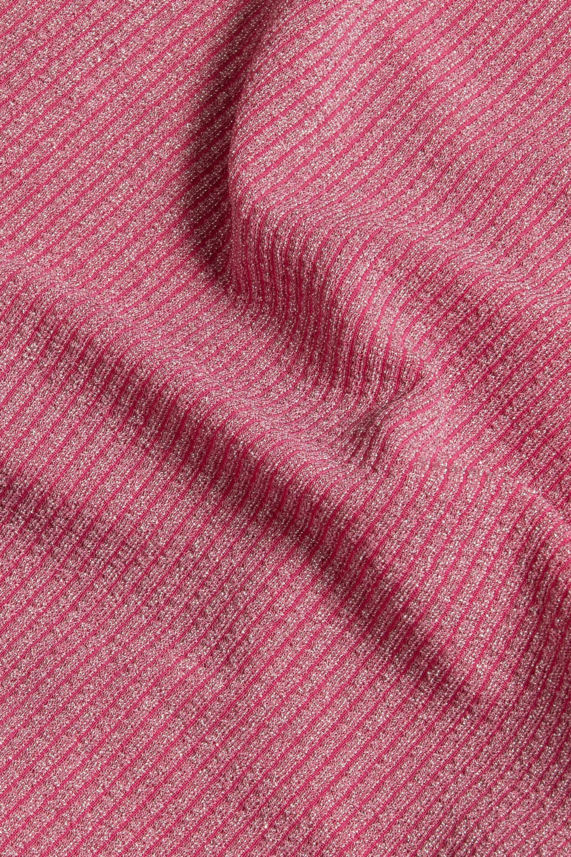 Iliana Shimmer Rib Mini Skirt - Pink sold by Meshki product image thumbnail 2