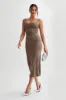 Augustine Slinky Scoop Midi Dress - Coco sold by Meshki