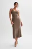 Augustine Slinky Scoop Midi Dress - Coco sold by Meshki
