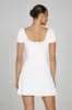 Georgia Pointelle Knit Mini Dress - White sold by Meshki