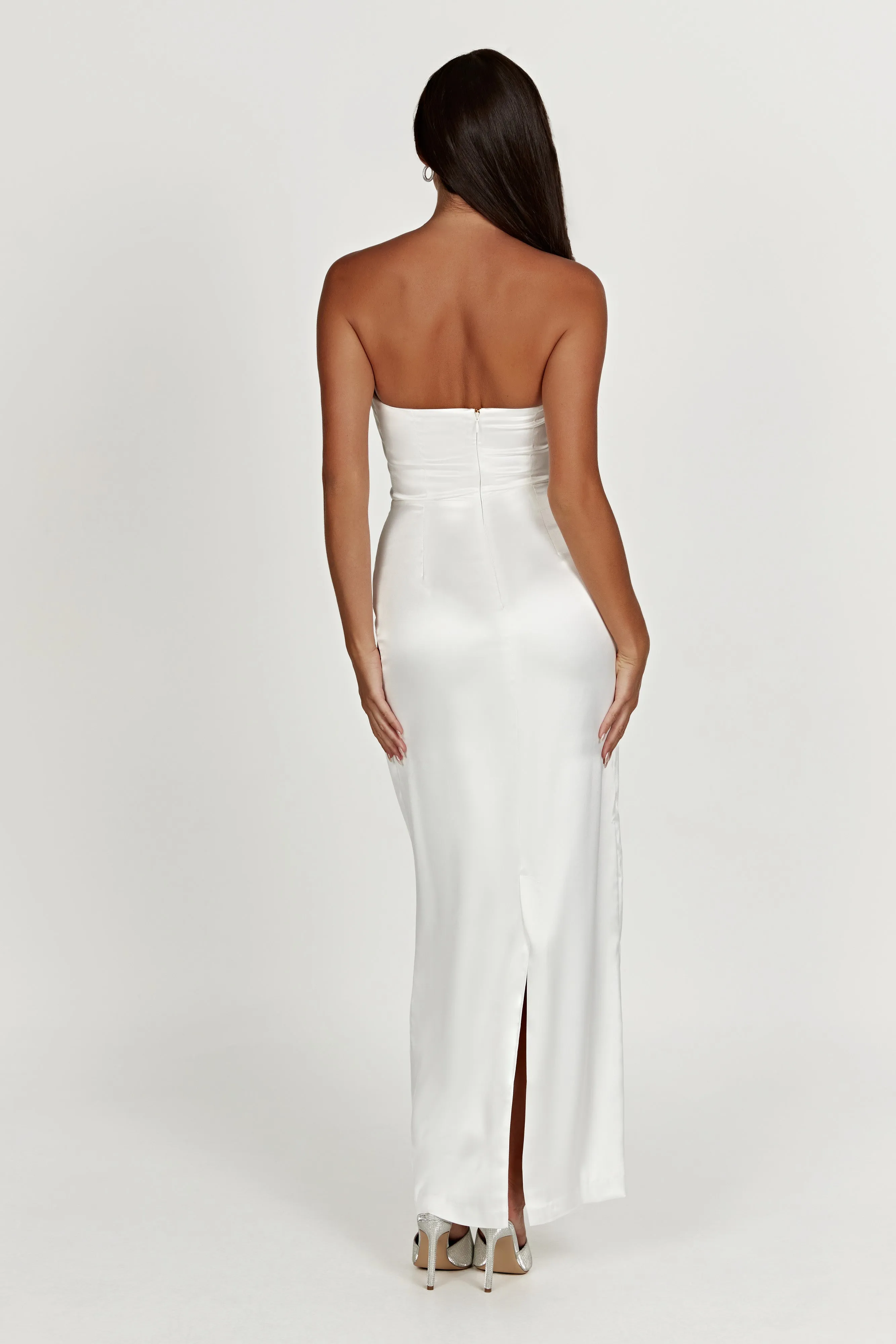 Alanis Strapless Maxi Dress - White sold by Meshki product image thumbnail 5