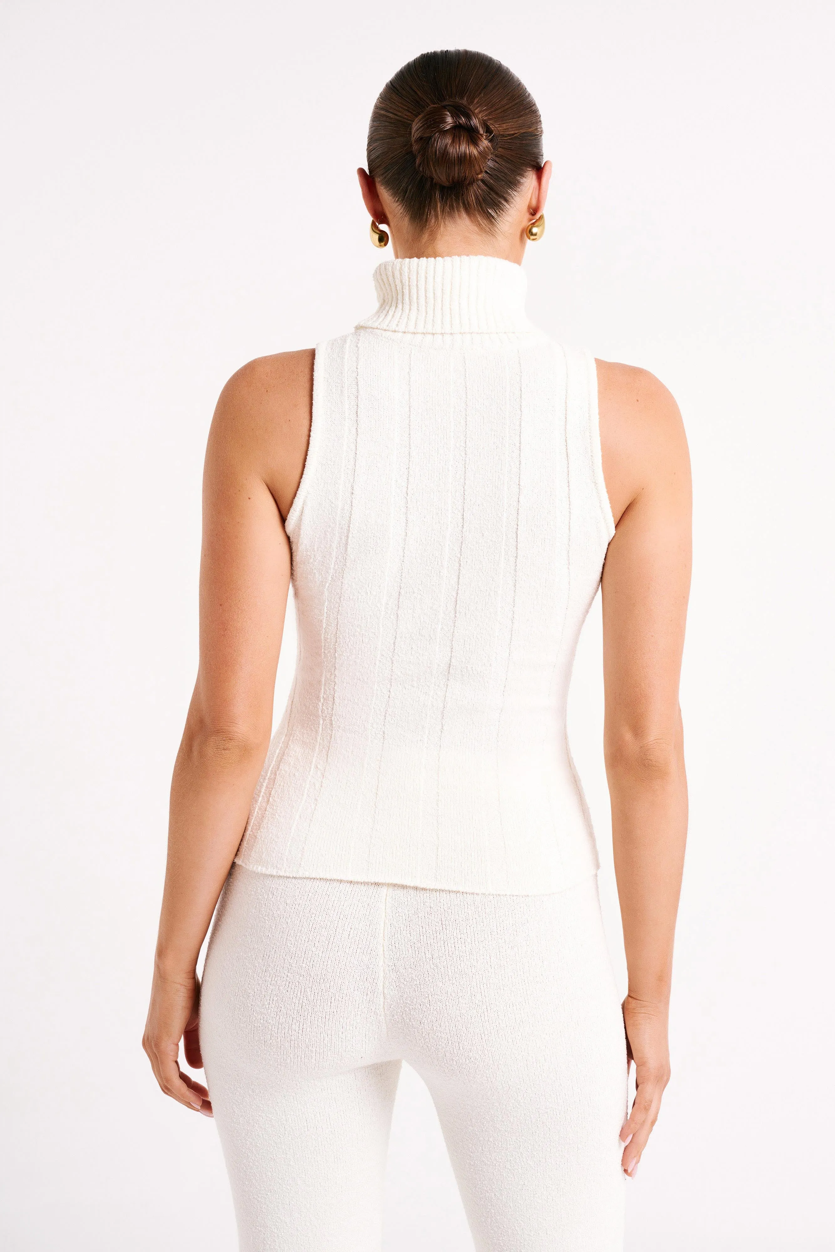 Angelina Ribbed Turtleneck - Ivory sold by Meshki product image thumbnail 3
