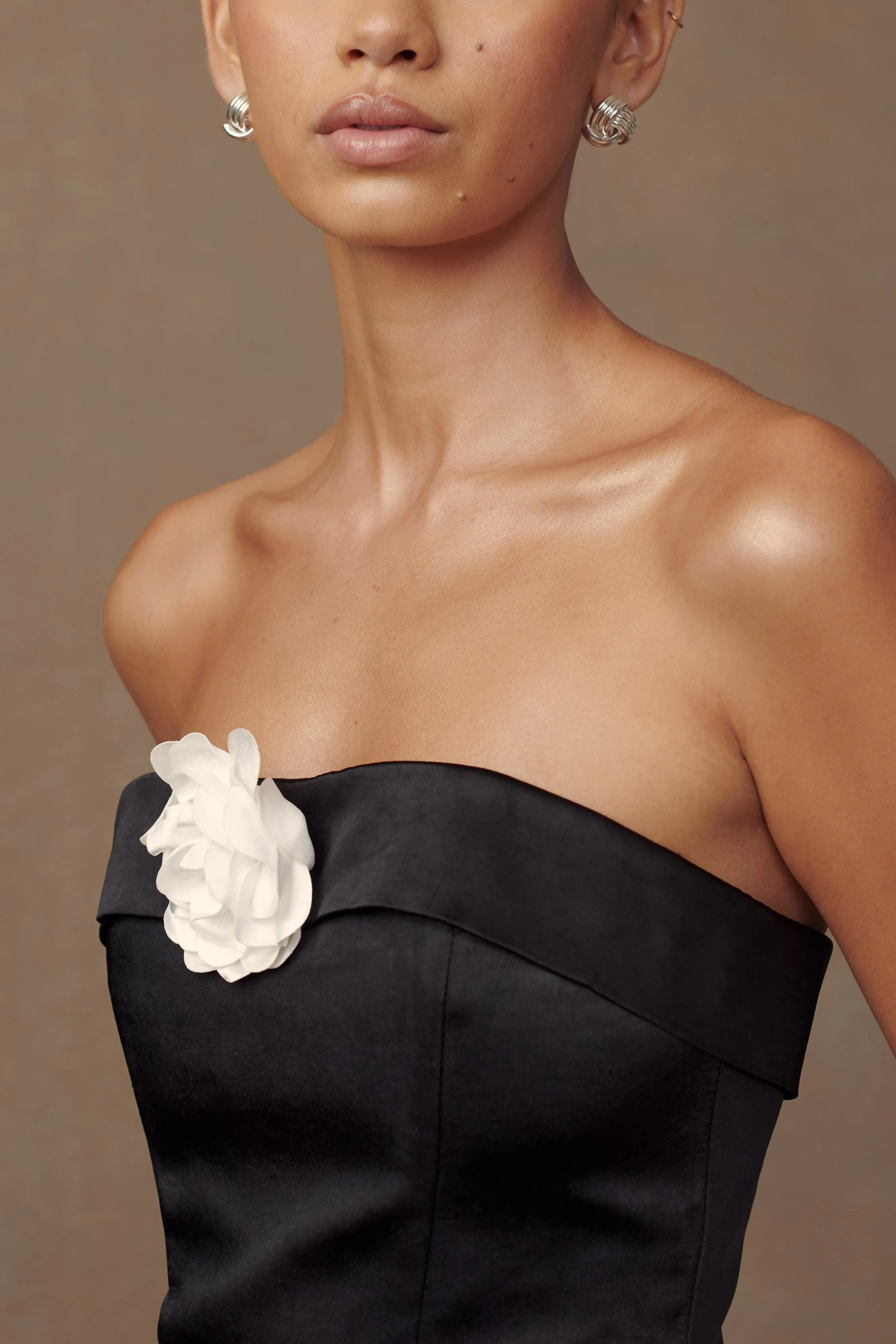 Margot Strapless Rose Corset - Black sold by Meshki product image thumbnail 3
